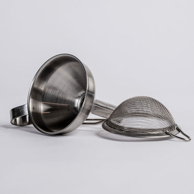 Funnel and strainer